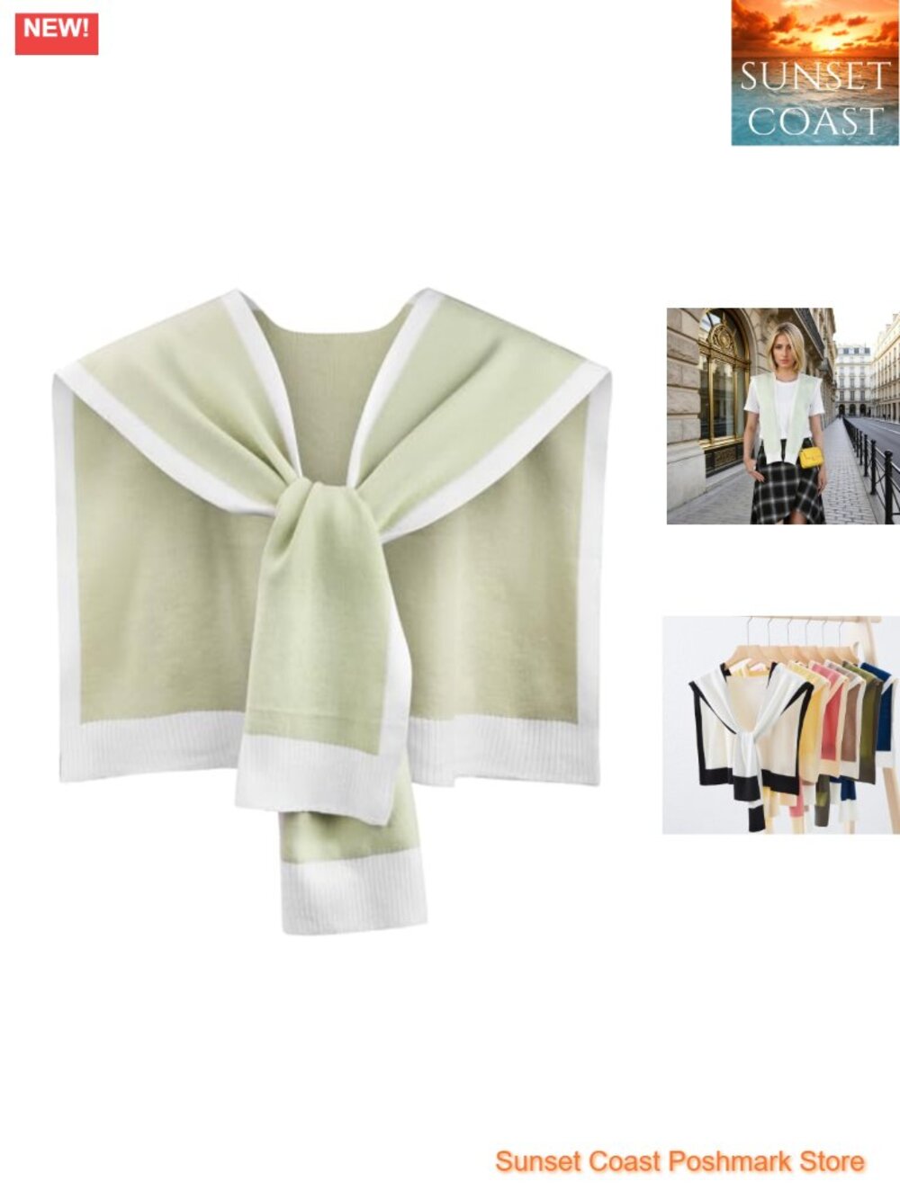 Women's Knit Poncho Wrap Shawl Sweater Cape with Sleeves